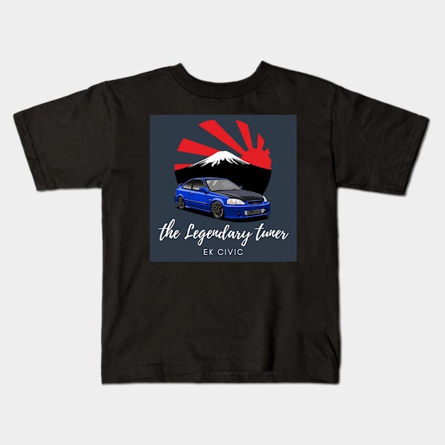 The legendary JDM Tuner car Kids T-Shirt by MOTOSHIFT